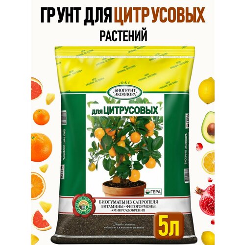Биогрунт Гера для кактусов и суккулентов зелeный, 2.5 л, 1.3 кг