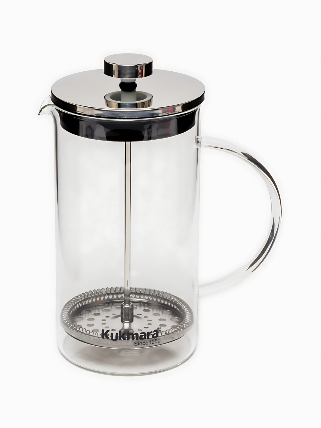 Стеклянный чайник French Press Kukmara, 1 л, с металлическим фильтром для заваривания кофе и чая