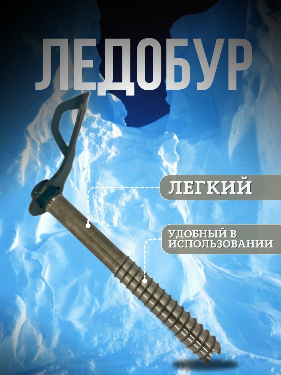 Ледобур 1,5*16 см, ввертыш для палатки — фото 1