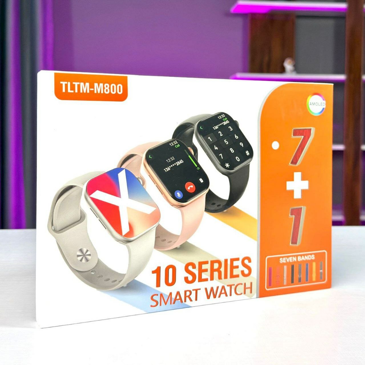 Умные смарт часы Smart Watch, беспроводная зарядка и 7 ремешков