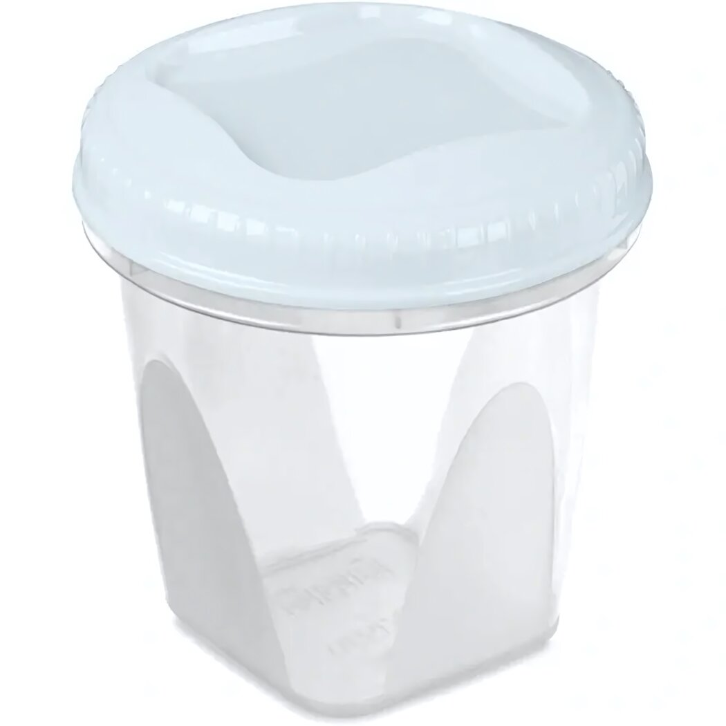 Банка пластиковая 'Тондо' 1.7л светло-голубая с завинчивающейся крышкой