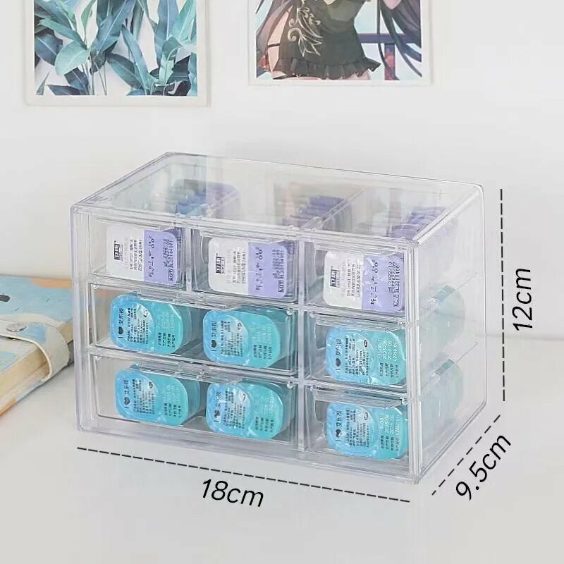 Кофр для хранения Xisooda для вещей прозрачный 12x10x18см 7 ящиков
