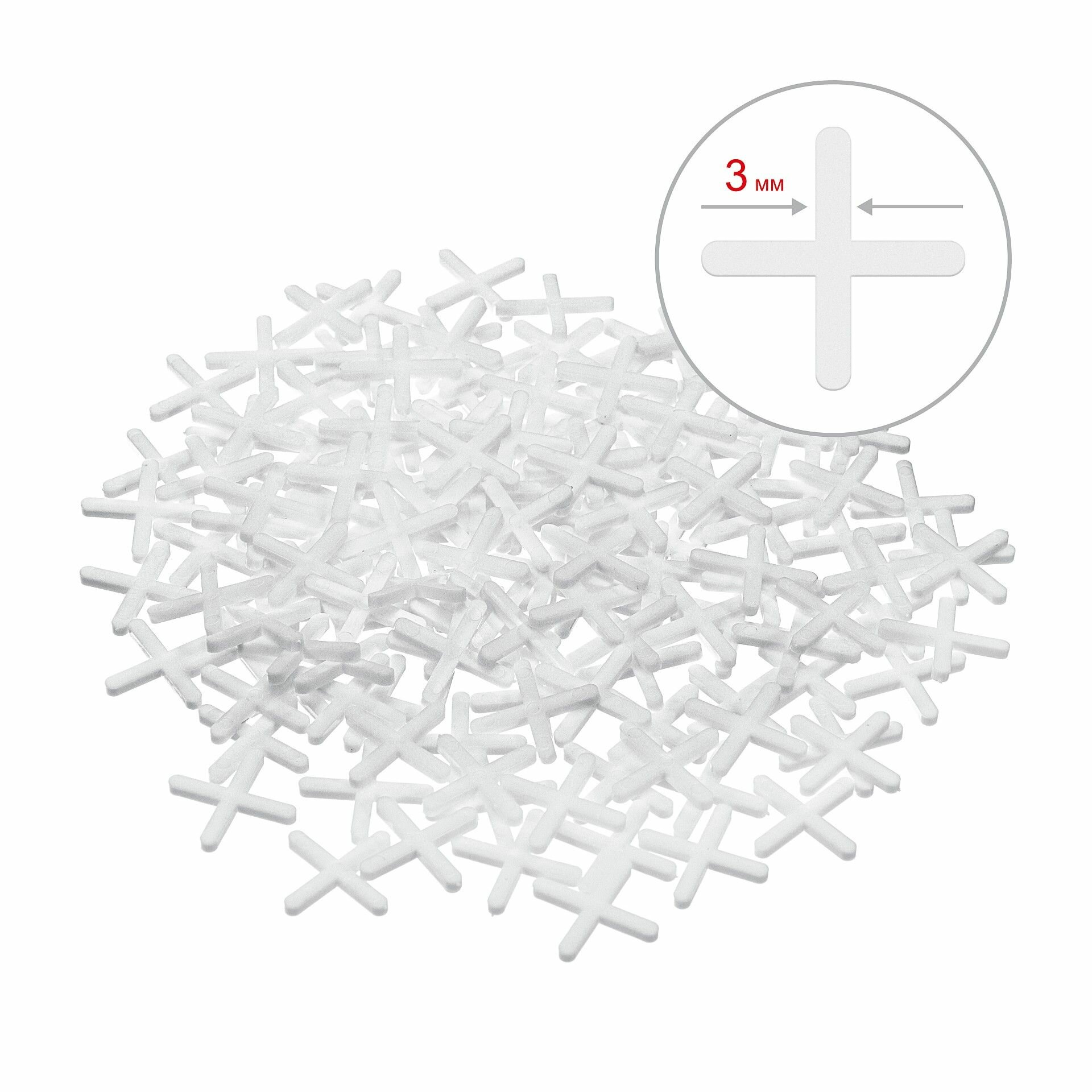 Крестики для плитки ЗУБР 3 мм 150 штук 33811-3