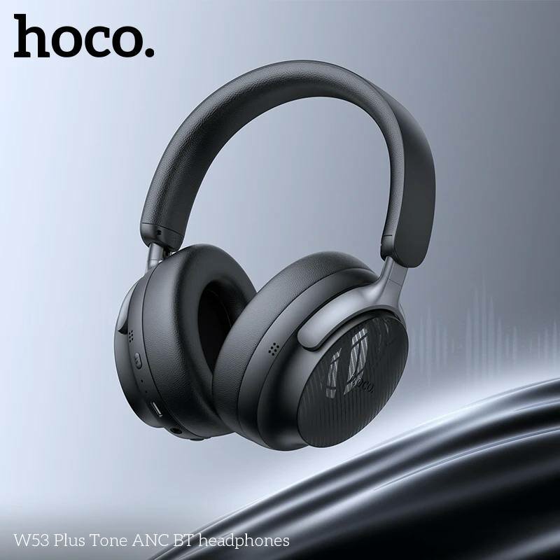 Беспроводные накладные наушники Hoco W53 Plus Tone ANC | Bluetooth 5.4, до 90 часов работы, 800 мА·ч,
