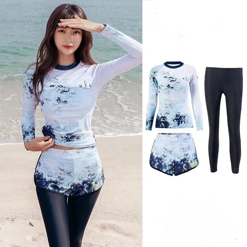 Женская рубашка с длинными рукавами + шорты для мальчиков + леггинсы купальник для серфинга купальный костюм спортивный купальник XL Унисекс