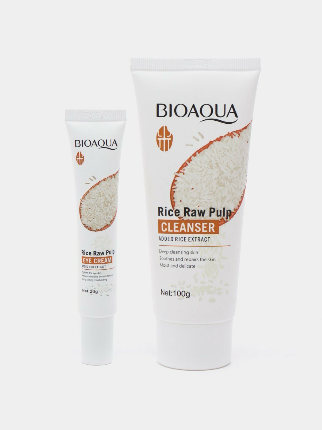 Набор BioAqua "Rice Raw Pulp", для лица, шеи и декольте, 6 средств — фото 1