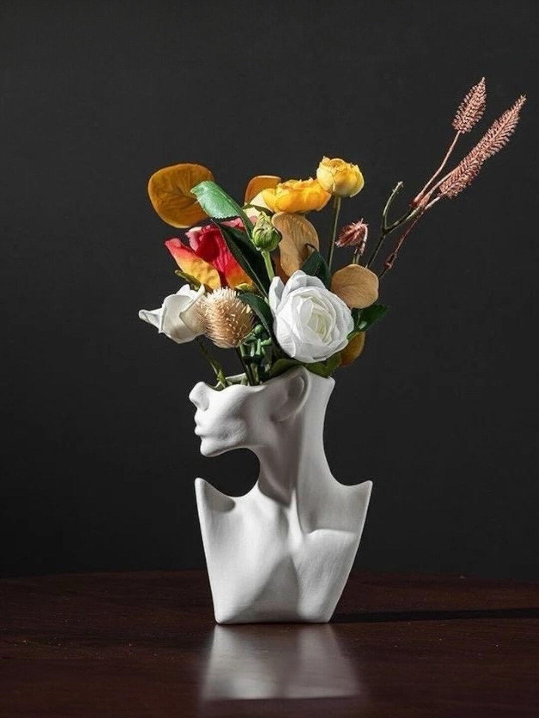 Статуэтки "Силуэт", интерьерные, ручной работы, из гипса, белые — фото 1