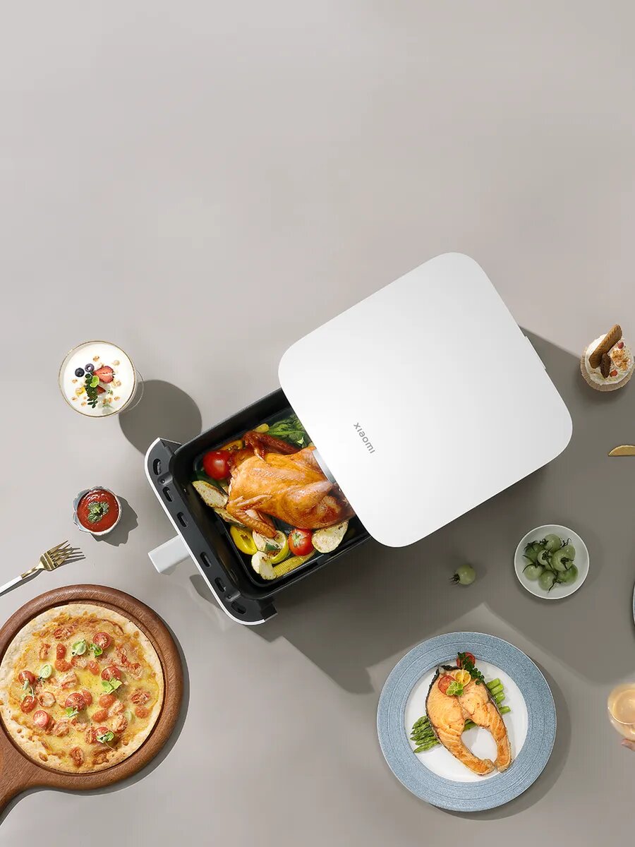 Аэрогриль Xiaomi Smart Air Fryer, электронное управление, 12 программ, антипригарное покрытие( Белое) — фото 1