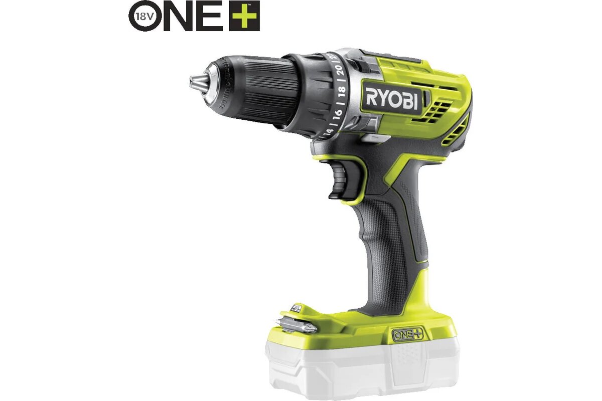 Дрель-шуруповерт Ryobi ONE+ R18DD3-0 без аккумулятора в комплекте 5133002889