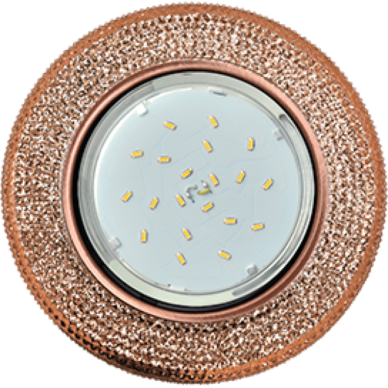 Светодиодные LED панели Ecola GX53-H4 LD7069 светильник круг искристый с подсветкой 