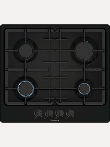 Изображение товара Газовая варочная панель BOSCH PGP6B6K90R, 58.2 см, независимая, 4 конфорки, есть WOK, эмалированная сталь