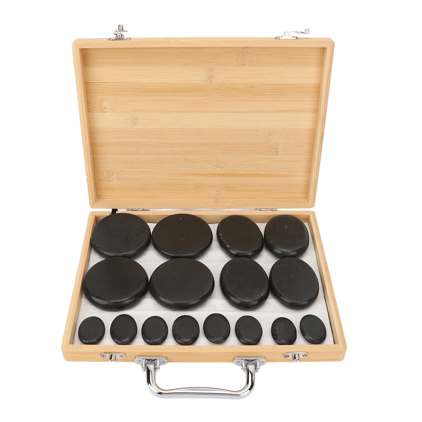 16pcs Hot Stone Completer Box быстрое отопление круглой формы выброс натяжение уменьшение давления в массажных камнях набор 220V UK Plug