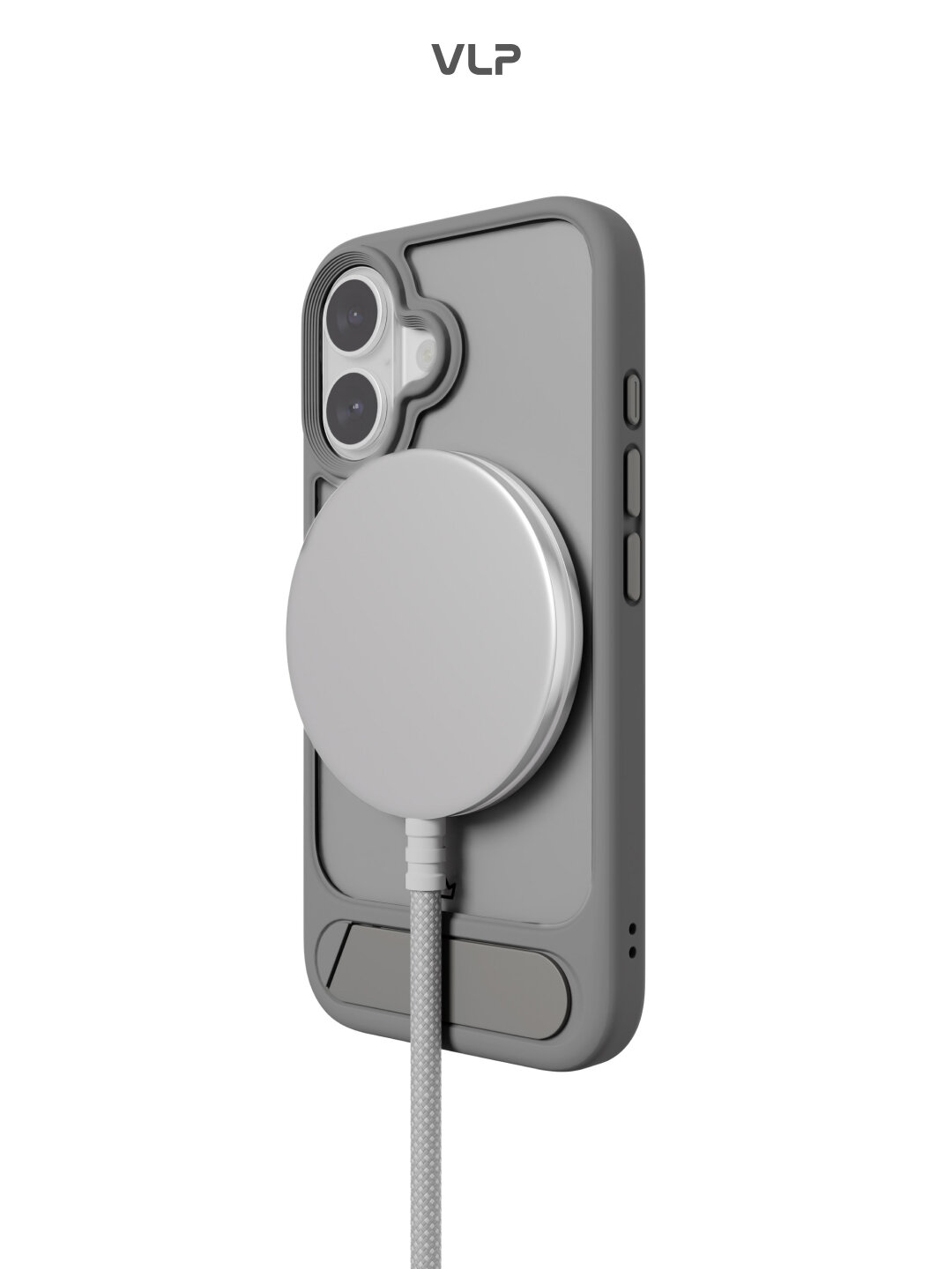 Чехол на iPhone 16 с MagSafe VLP Reels Case, серый — фото 1