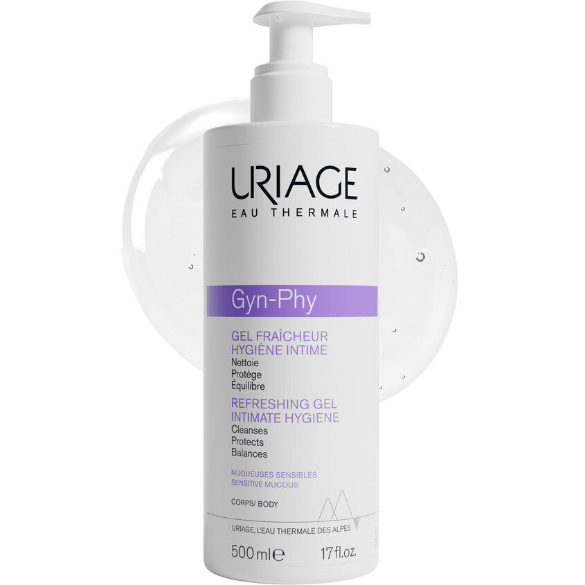 Гель для интимной гигиены Uriage Gyn-Phy, флакон-помпа, 500мл