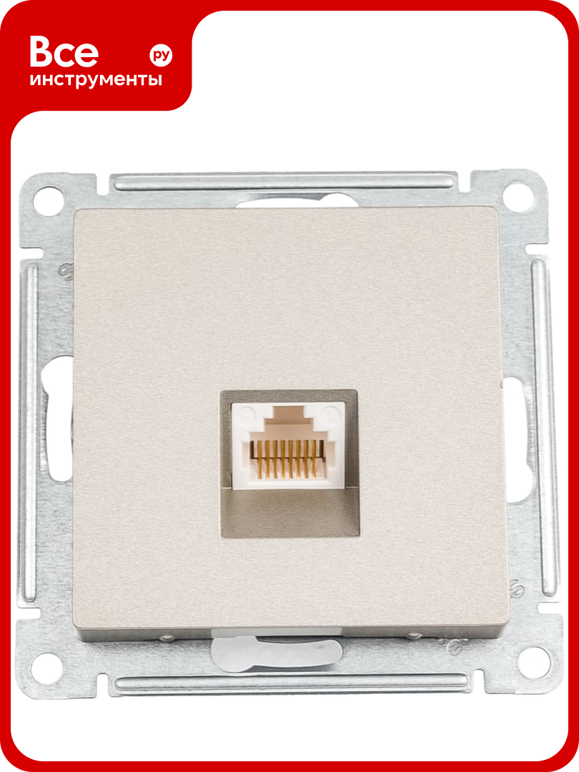 Телефонная розетка Systeme Electric AtlasDesign Шампань RJ11 механизм SE ATN000581