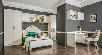 Детская спальня "Alba" Мишель, ЛДСП, белая, фабричное производство