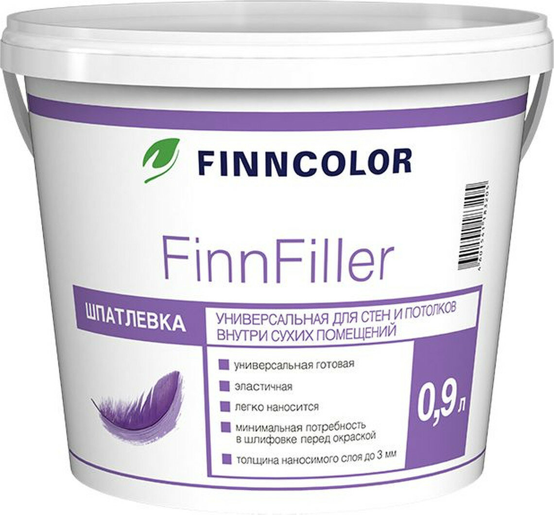 Шпатлевка FINNFILLER FINNCOLOR финишная мелкозернистая 15кг