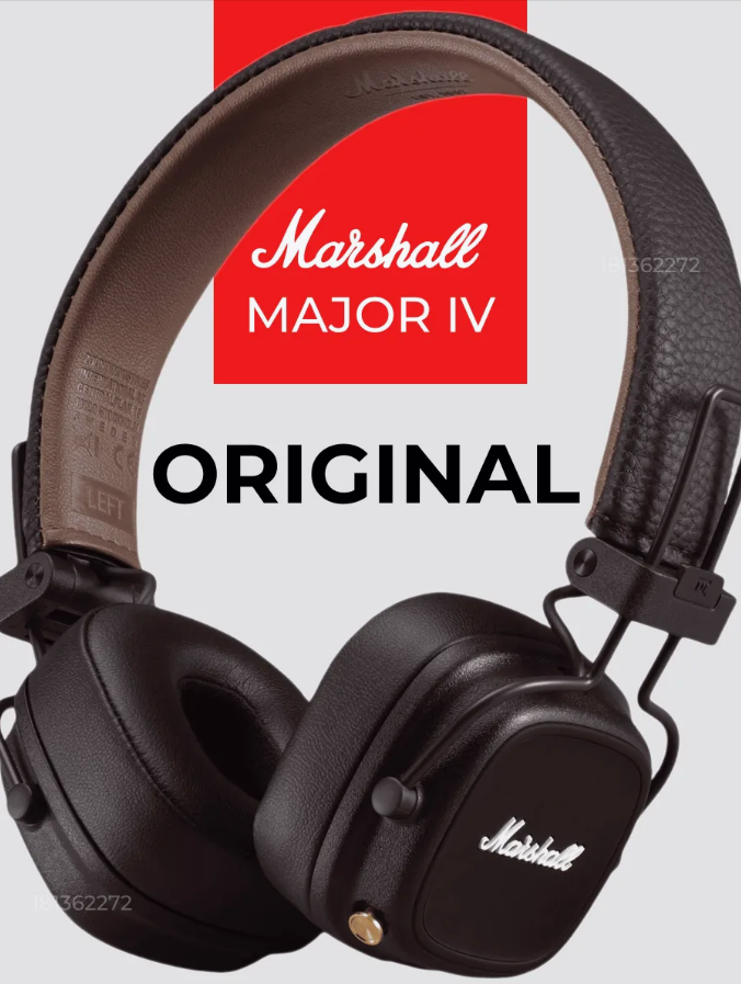 Беспроводные наушники Marshall Major IV - 4 Brown, Bluetooth, 3.5 мм/USB Type-C, коричневый