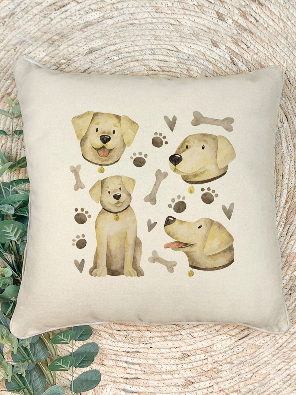 Наволочка для декоративной подушки Gerasim "Лабрадор", 41х41 см, эко-ткань хлопок/полиэфир