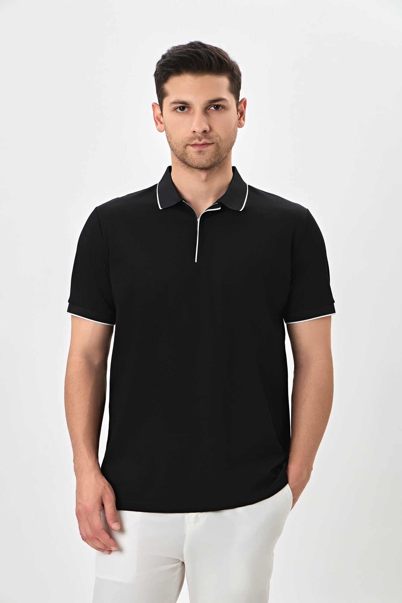 Поло спортивное TERRA PRO, размер M, black