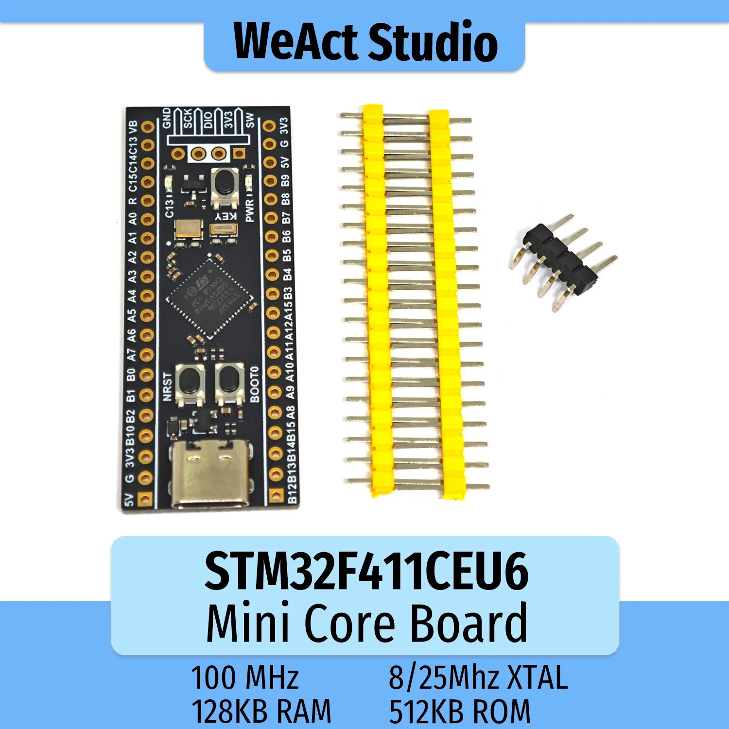 STM32F411CEU6 модуль WeAct Studio, F411 25M HSE