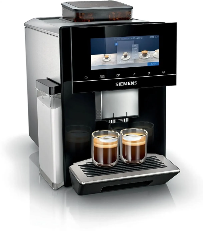 Кофемашина автоматическая Siemens EQ900 TQ905DF9 дисплей 68 дюйма 19 бар черный/серебристый