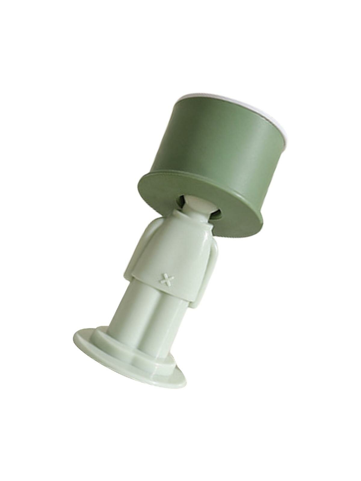 Силиконовый дверной стопор без сверления - зеленый