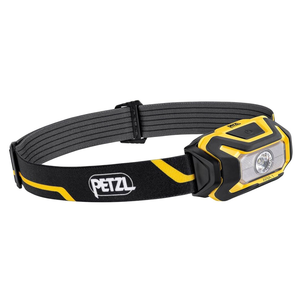 Налобный фонарь Petzl Aria 1, светодиодный, 350 лм, защита IP67, черно-желтый
