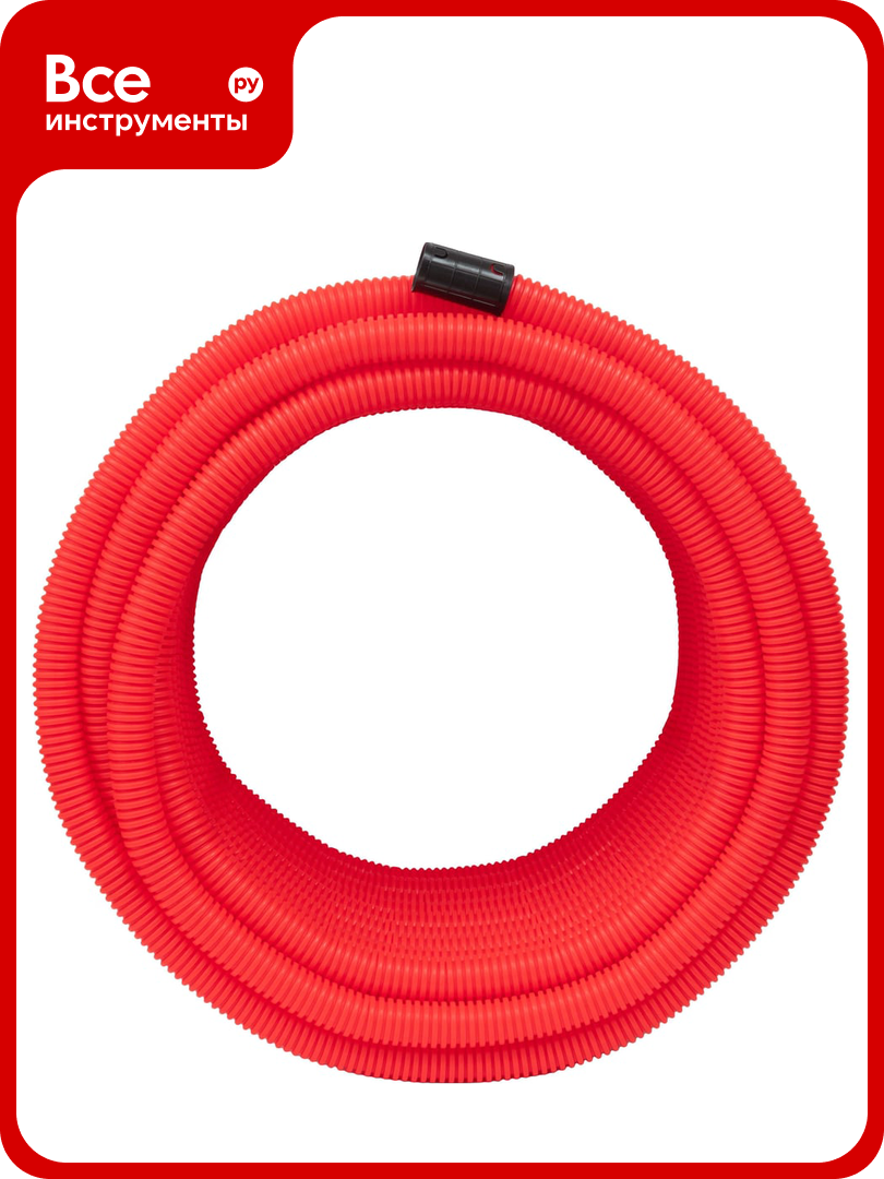 Gigant Гофрированная двустенная труба ПНД гибкая красная D40 с зондом 50м 801040GI