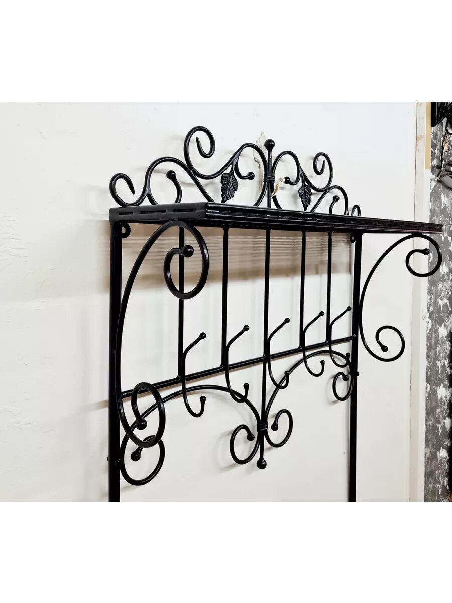 Вешалка настенная, кованая, Студия кованой мебели Нива, цвет черный — фото 1