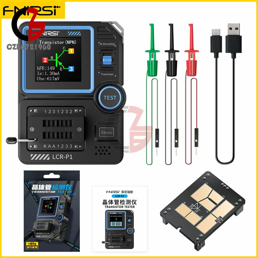 FNIRSI LCR-P1 Тестер транзисторов Диод Триод MOSFET NPN PNP SMD LCR ESR Meter США