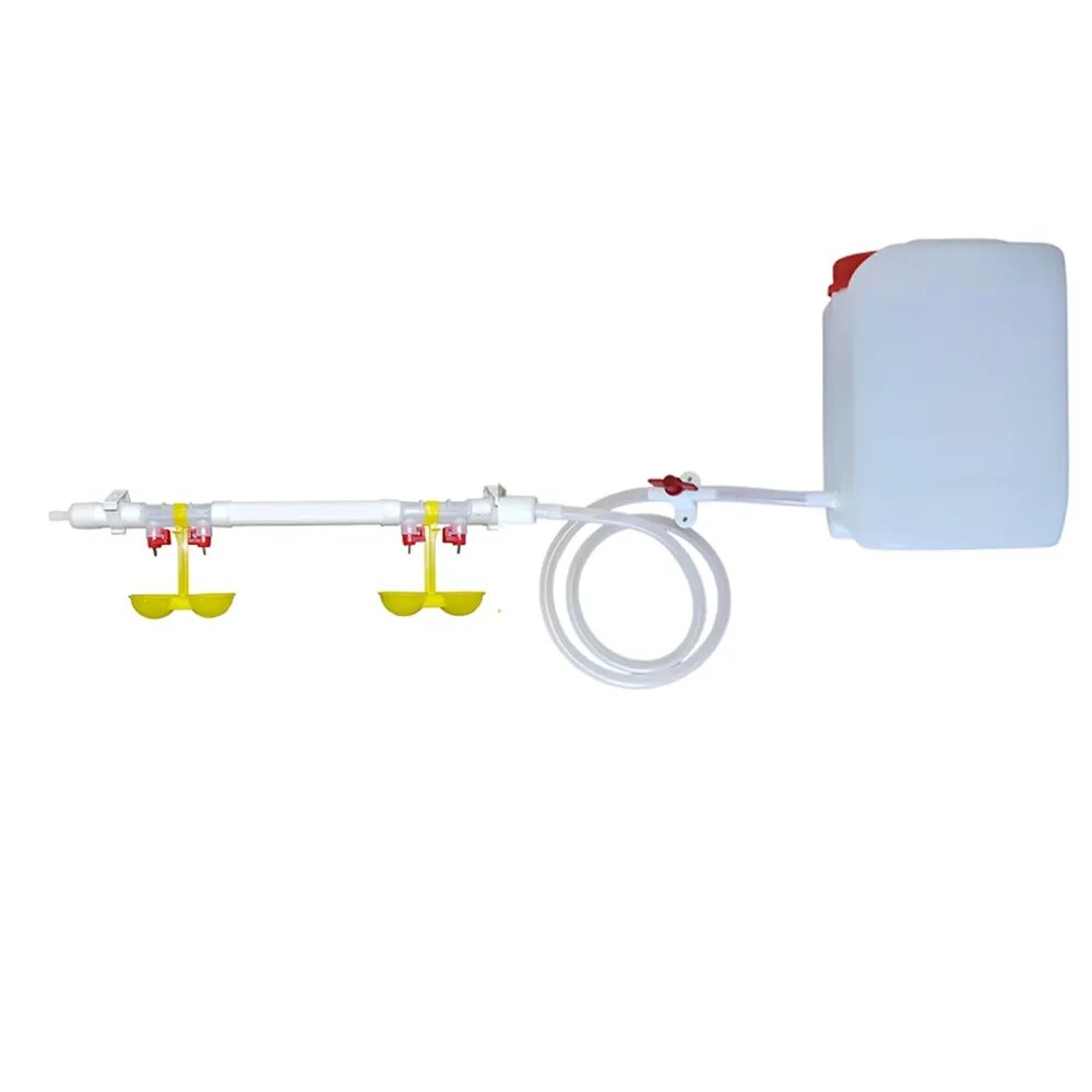 Поилка для кур ниппельная система поения НП18 50см с канистрой 5л комплект. Для бройлеров кур перепелов для с/х птицы