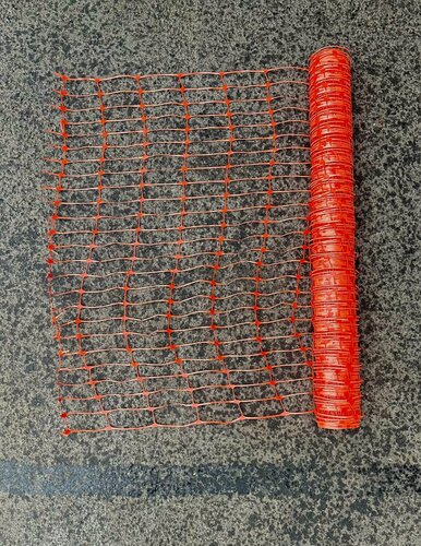 Изображение товара Сетка оградительная, сигнальная, оранжевая, пластиковая, 1 м х 50 п. м