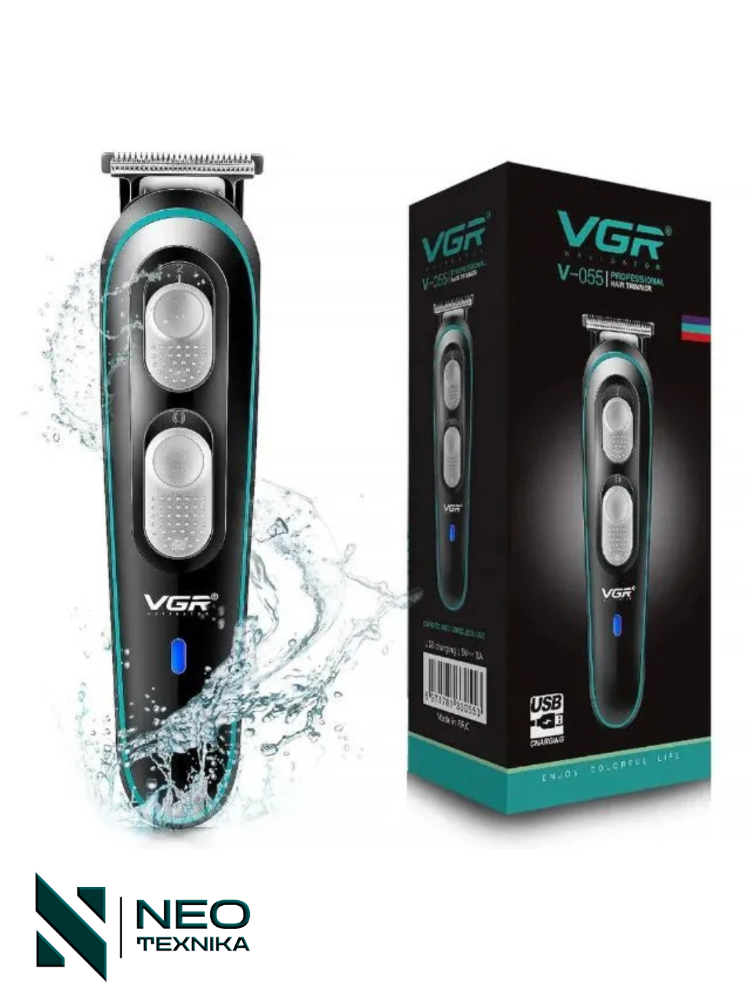 Триммер VGR V-055 HomeProfessional, роторная, Li-Ion аккумулятор, 120 мин, черный