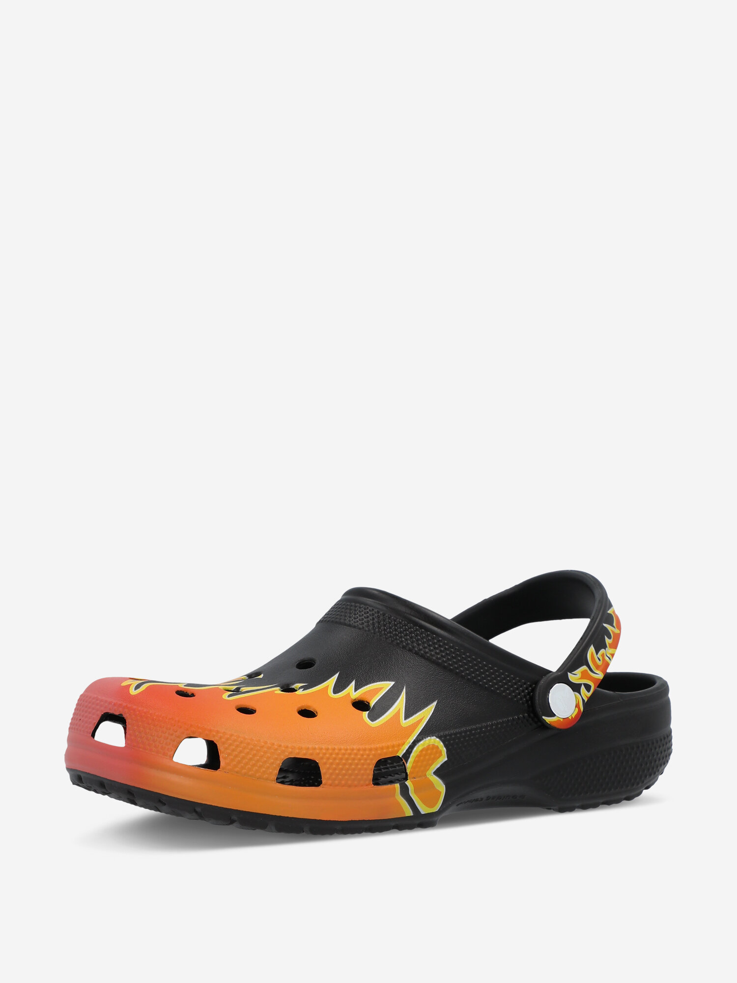 Сабо Crocs, размер M8W10, черный/оранжевый — фото 1