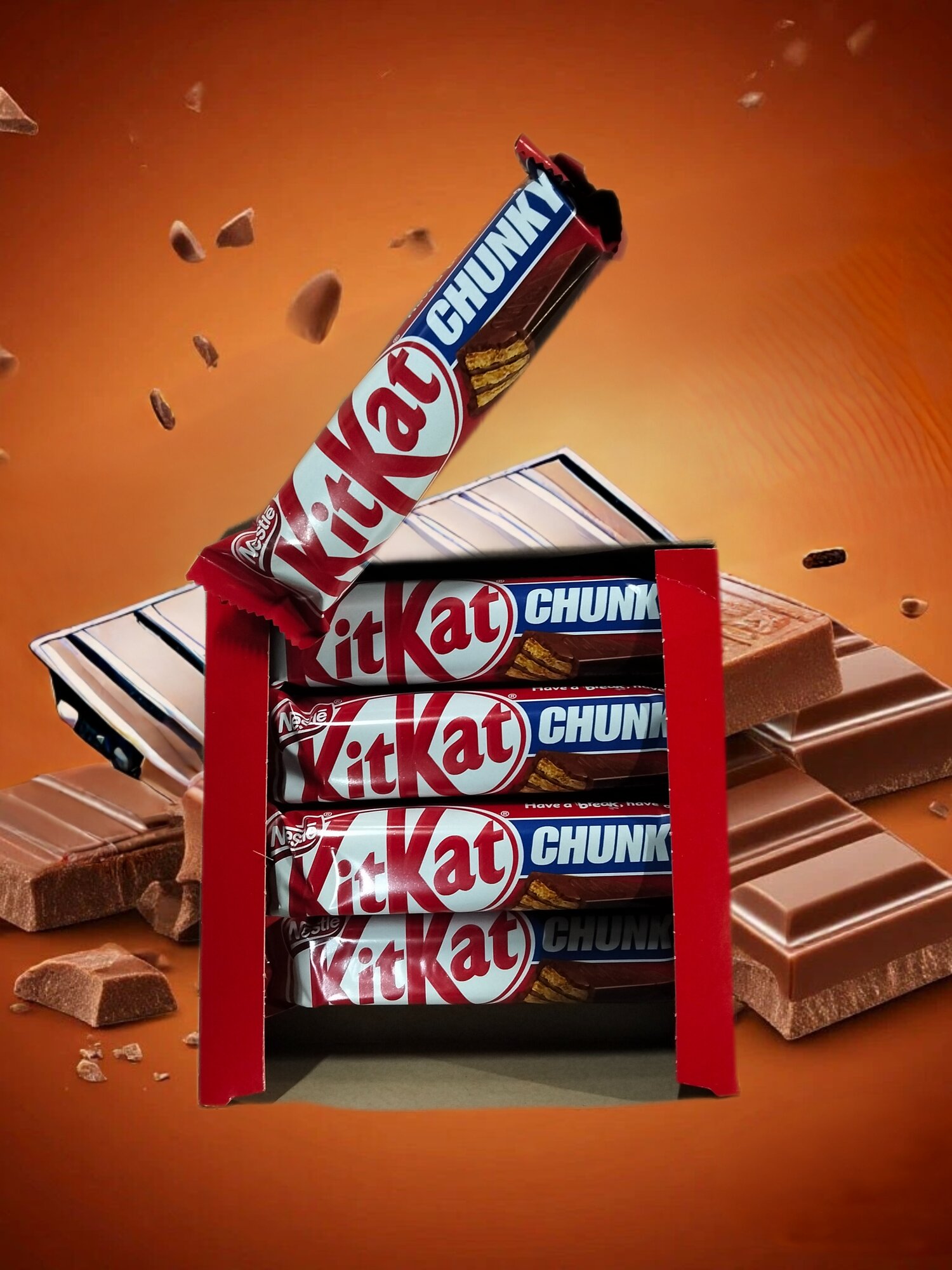 Батончики KitKat Chunky "Вафля в Молочном Шоколаде", 38г, 12 шт