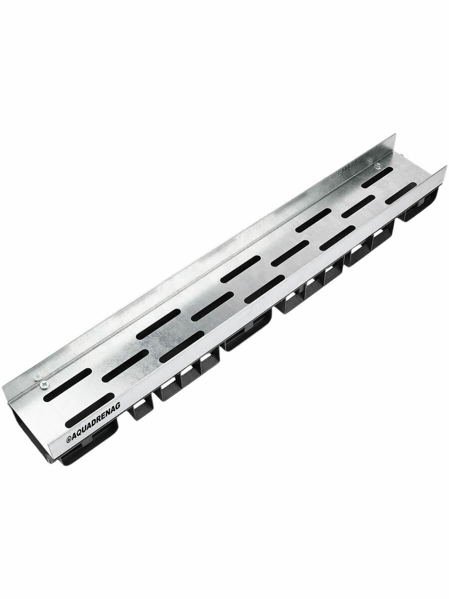 Лоток водоотводный пластиковый Aquadrenag ЛВП Classic Stone AQD-М DN100 H104 (комплект)