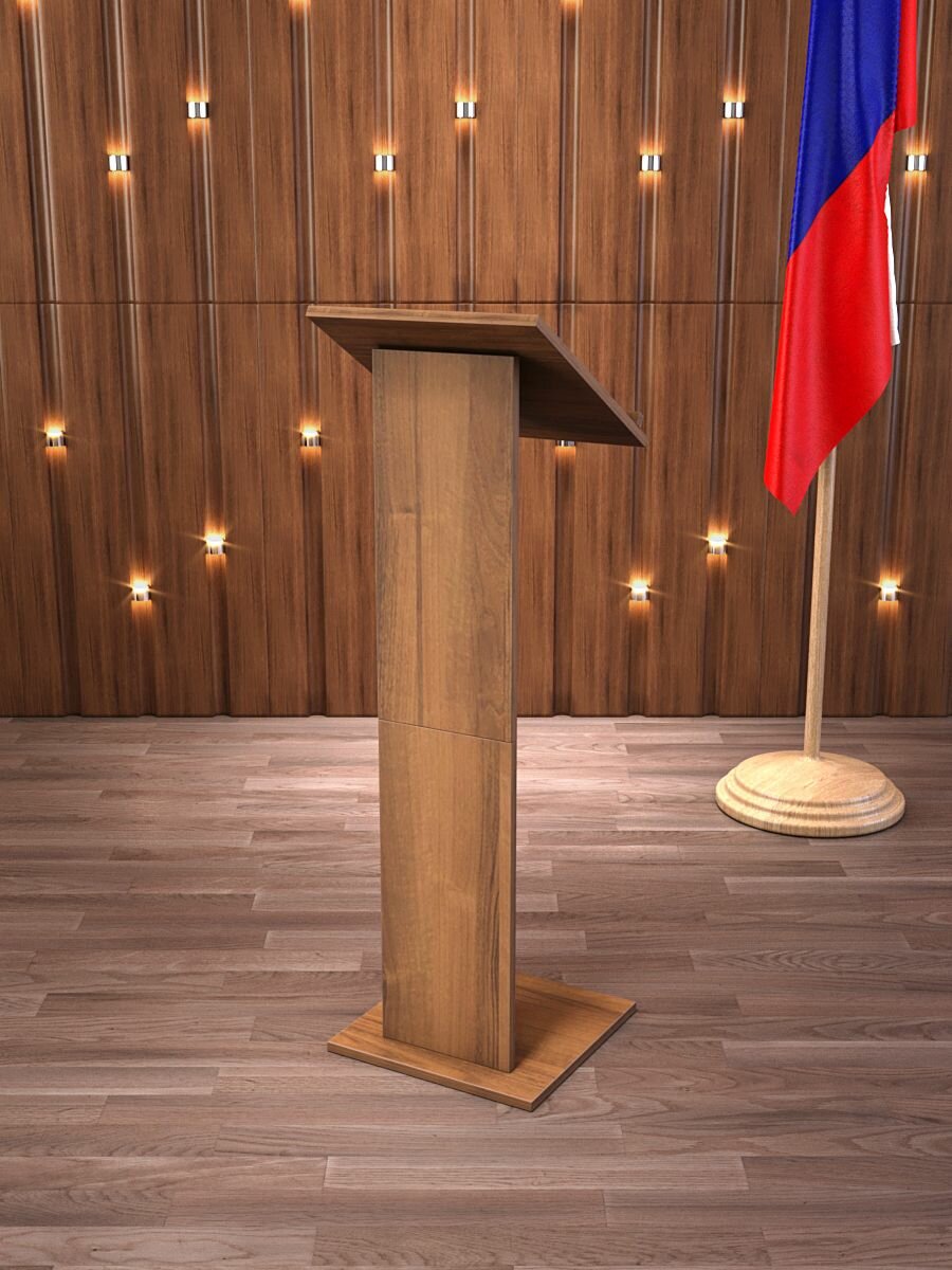 Трибуна "диктор" №129Б, Орех. Производитель товара - компания Westcom. — фото 1