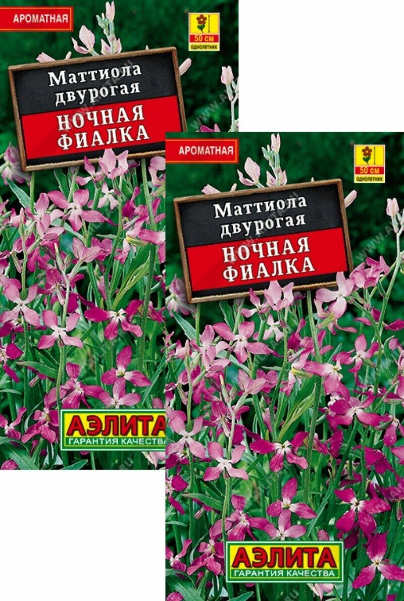 Семена цветов Маттиола Ночная фиалка (05 г) 2 пакета Агрофирма Аэлита