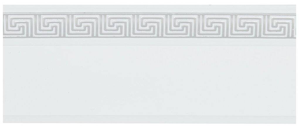 Бленда 50 мм для пластмассового карниза Ариадна 350 см белый с хромом