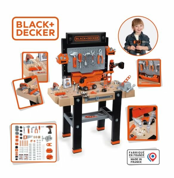 Детская ролевая игрушка Smoby Super Workbench Center от Black+Decker от 3 лет