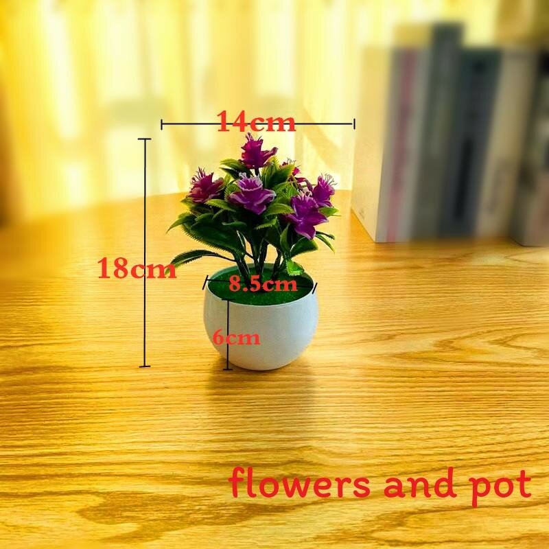 Fake narcissus floral miniature with injection molding for tabletop and shelf decor
