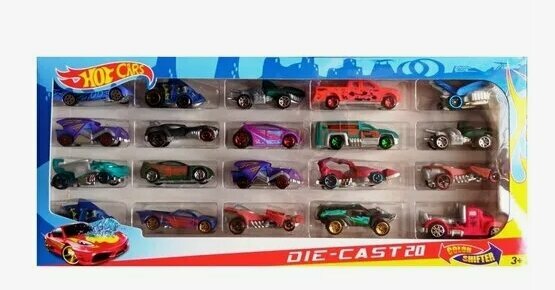 Набор машинок "Hot Wheels Color Shifter", металлический, инерционный механизм, 20 шт