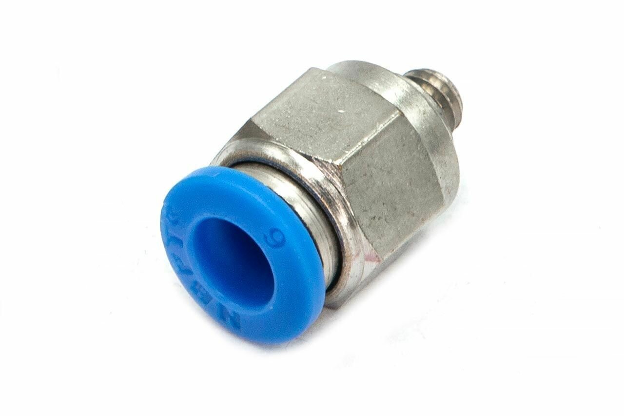 Пневмофитинг цанговый прямой с наружной резьбой PC 6-М5х0.8