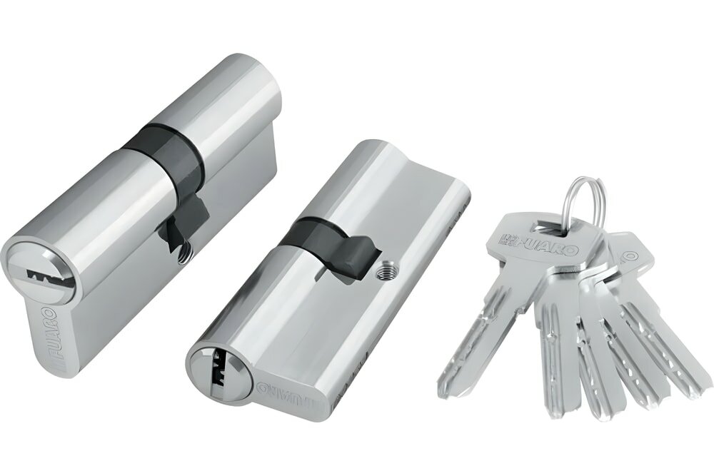Цилиндровый механизм Fuaro (200 ZA) 2000 ZA Key 90 (35+10+45) CP хром 5Key .
