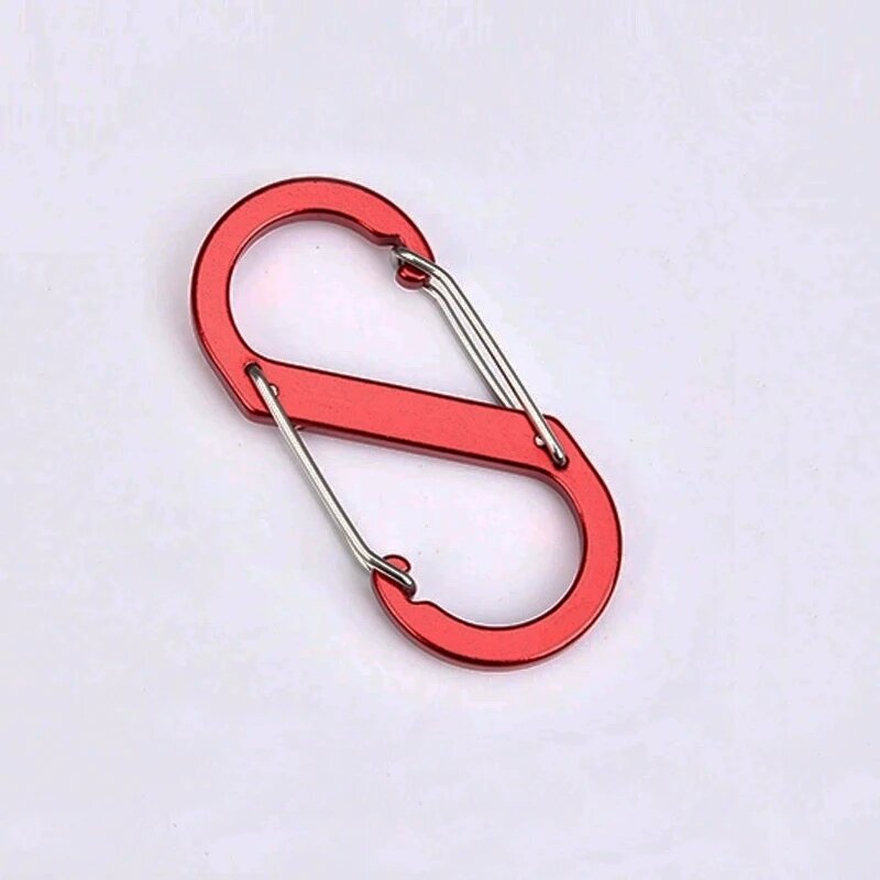 MOONBIFFY Двойной карабин из алюминия 8 цветов 3 шт. Красный RD