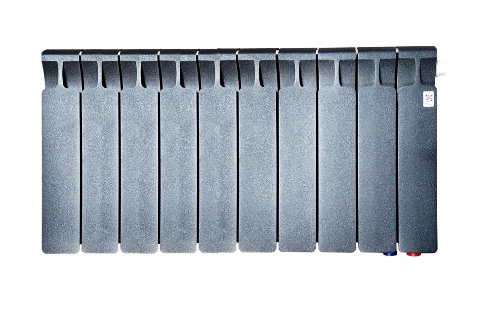 Радиатор биметаллический Rifar Monolit Ventil 350 10 секций Нижнее подключение правое (МVR) цвет антрацит