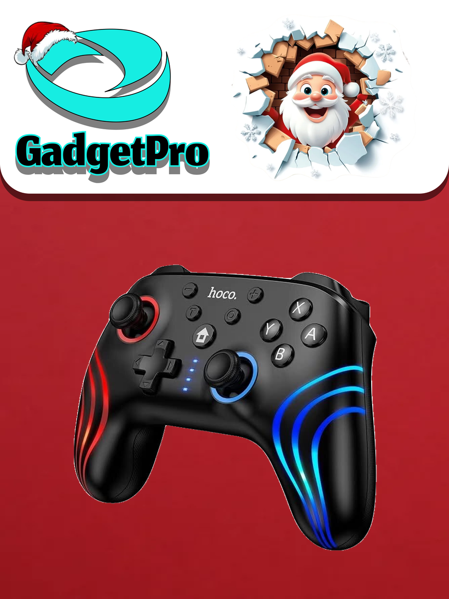 Беспроводной игровой контроллер Hoco GA2 Unicorn для Android/iOS: Bluetooth геймпад, черный, новый.