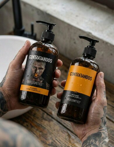 Изображение товара Гель для душа и шампунь для волос 2 в 1 CONTRABANDOS х BROCOSMETICS, 500 мл