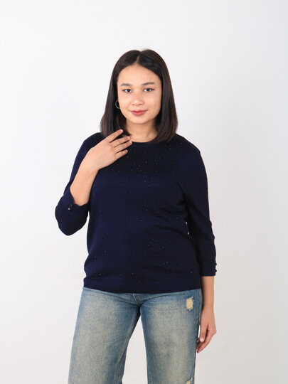 Свитер , размер 54, темно-синий — фото 1